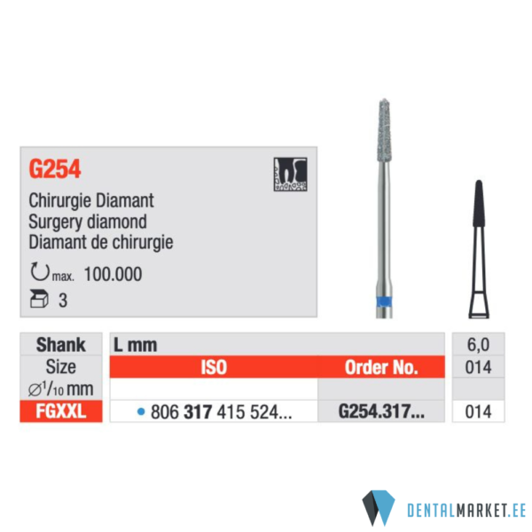 Surgery Diamond FGXXL 3tk