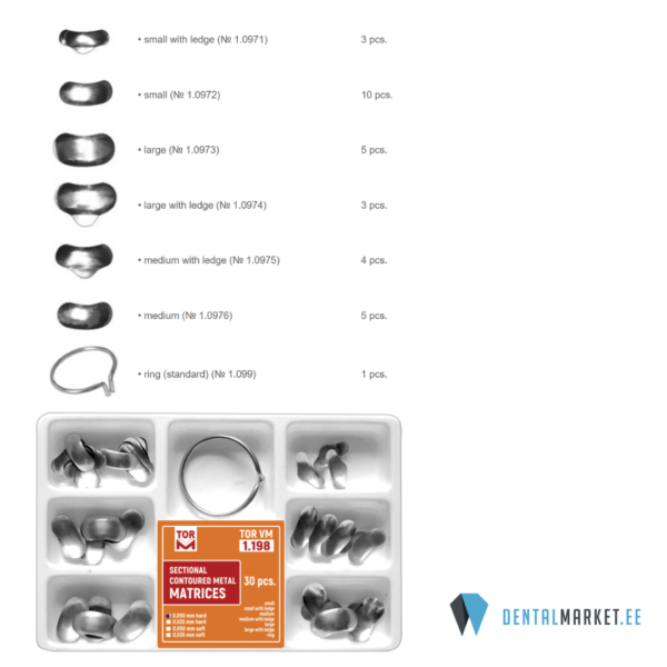 Kontureeritud matriitside komp. 0.050mm SOFT 30tk/pk