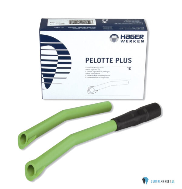 Autoklaavitav aspiraator Pelotte Plus roheline 10tk pakis+adapter (11/10,5mm)