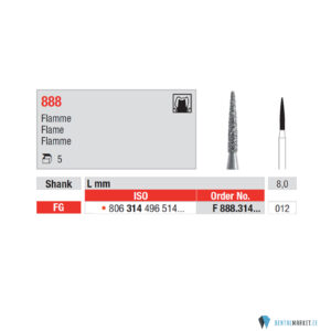 edenta-FG-F888-dentalmarket.jpg Teemantpuur FG F888 (punane)